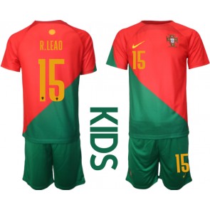 Portugal Rafael Leao #15 Replika Babytøj Hjemmebanesæt Børn VM 2022 Kortærmet (+ Korte bukser)